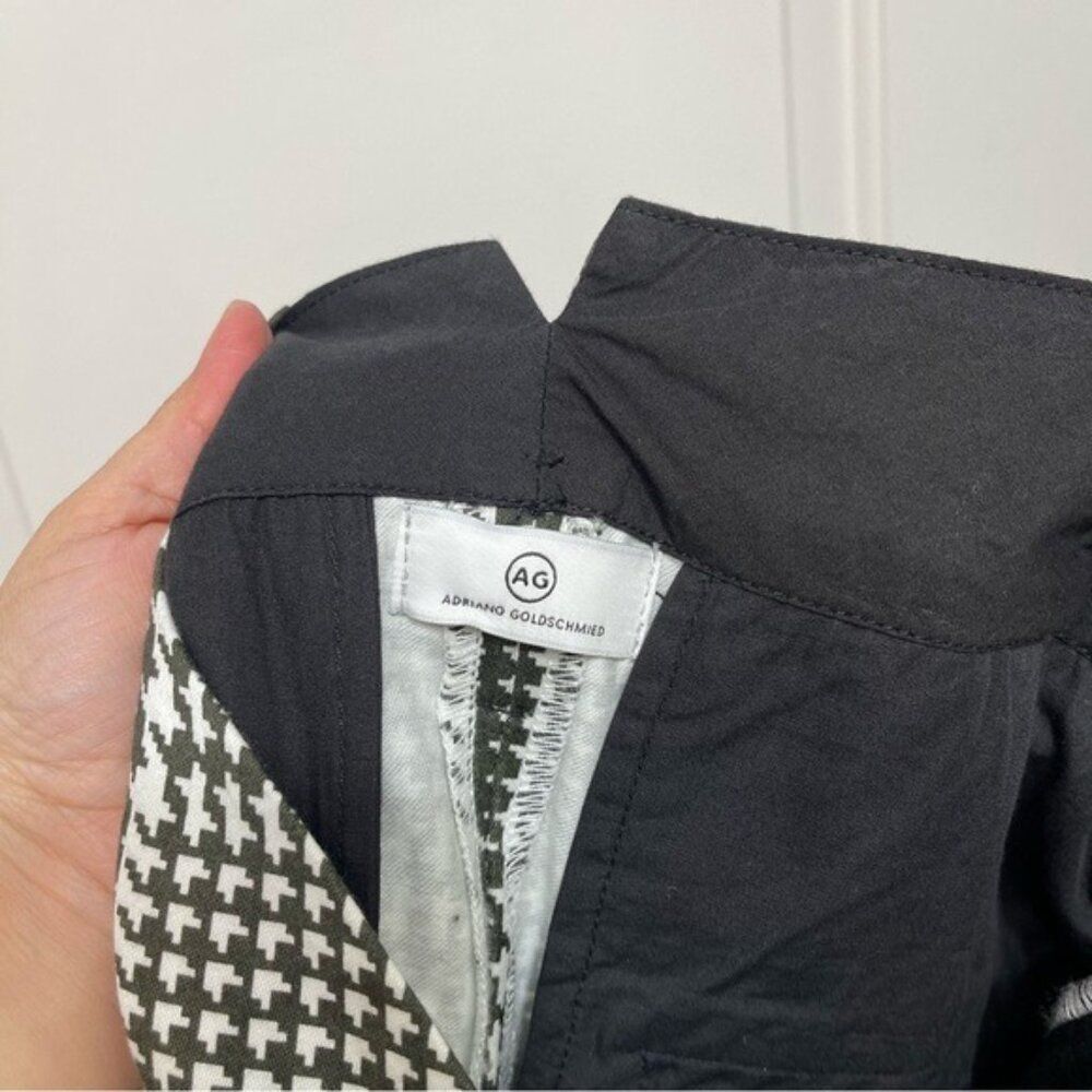 New AG Gerren Cotton Paperb Waist Pants in Pixel Plaid Size M - Picture 10 of 16